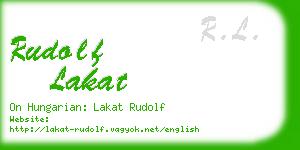 rudolf lakat business card